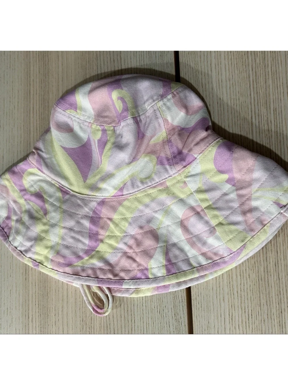 Hill House Women’s Bucket Hat Wide Brim Pink Lavender Cotton Printed One Size
